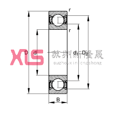 S 61806-2RSR,  DIN 625-1 ˜ʵҪߴ, ɂȴܷ