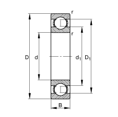 S 61872-M,  DIN 625-1 ˜ʵҪߴ