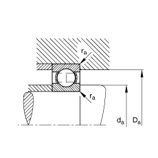 S 61872-M,  DIN 625-1 ˜ʵҪߴ