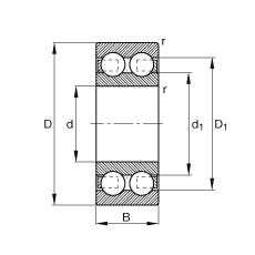 S 4216-B-TVH, (j) DIN 625-3 ˜ʵҪߴ磬p