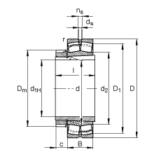 {ĝLS 23028-E1A-K-M + H3028,  DIN 635-2 ˜ʵҪߴ, F׺;o